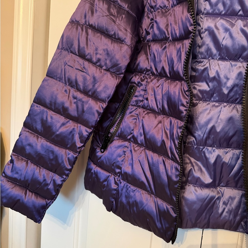 a.n.a Shiny Purple Packable Jacket - Picture 3 of 4